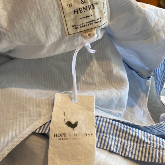 HOPE & HENRY WOMEN A-Line Dress with Waist Sash NWT Size 8 100% organic cotton - Picture 11 of 15